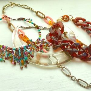 Statement necklaces (set of four)